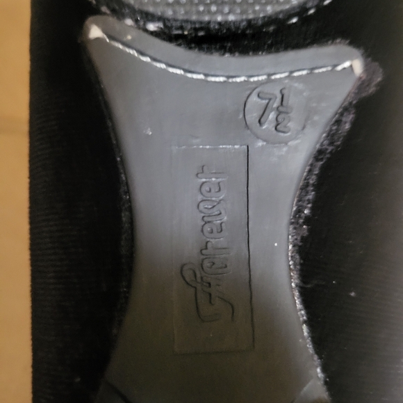 Forever Faux Suede/Faux Fur Black Slip-on Loafer Women Size 7.5 - Picture 10 of 12